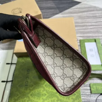 Gucci 751912 Mini GG Canvas Pouch Red