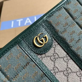 Gucci 751912 Mini GG Canvas Pouch Green