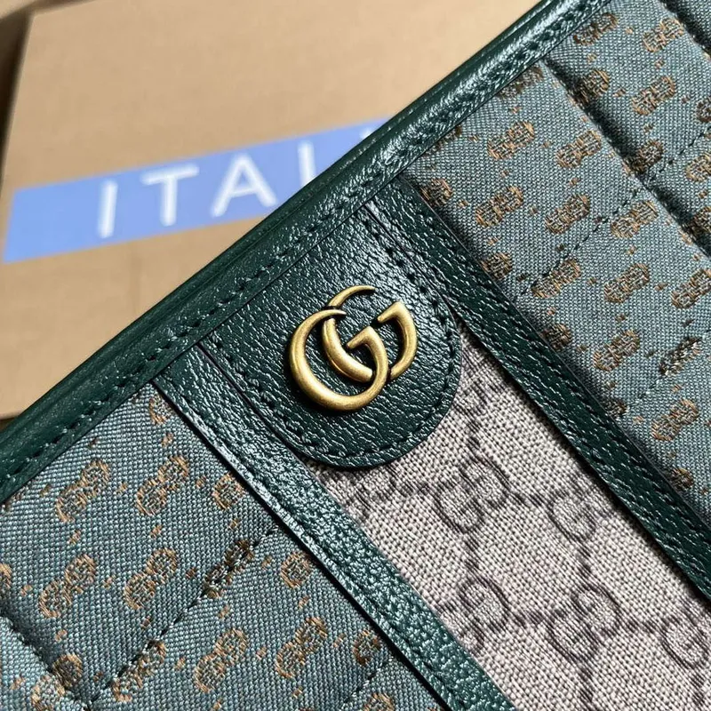 Gucci 751912 Mini GG Canvas Pouch Green