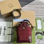 Gucci 752583 Ophidia GG Bucket Bag Red