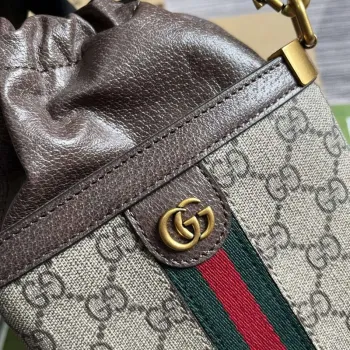 Gucci 752583 Ophidia GG Bucket Bag Brown