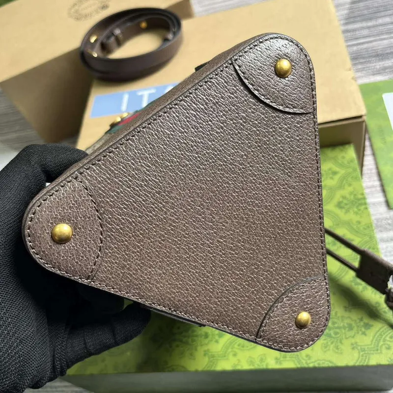 Gucci 752583 Ophidia GG Bucket Bag Brown