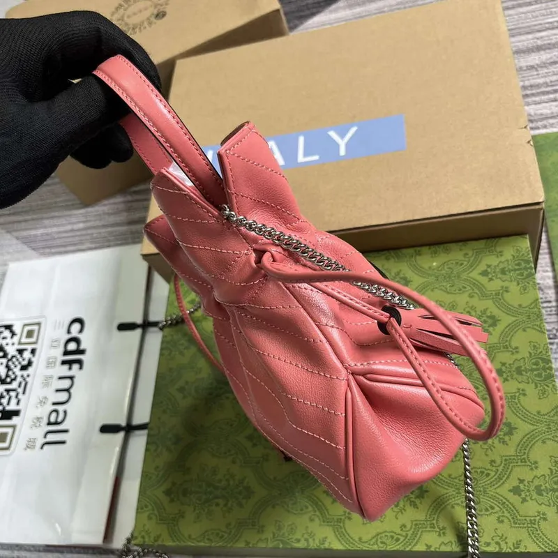 Gucci 760313 Gucci Blondie Mini Bucket Bag Pink