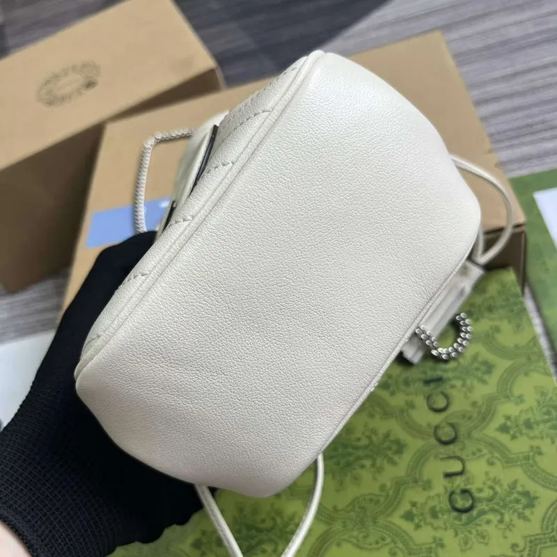 Gucci 760313 Gucci Blondie Mini Bucket Bag White