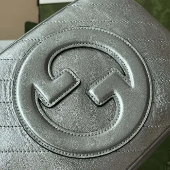 Gucci 742360 Gucci Blondie Small Shoulder Bag Silver