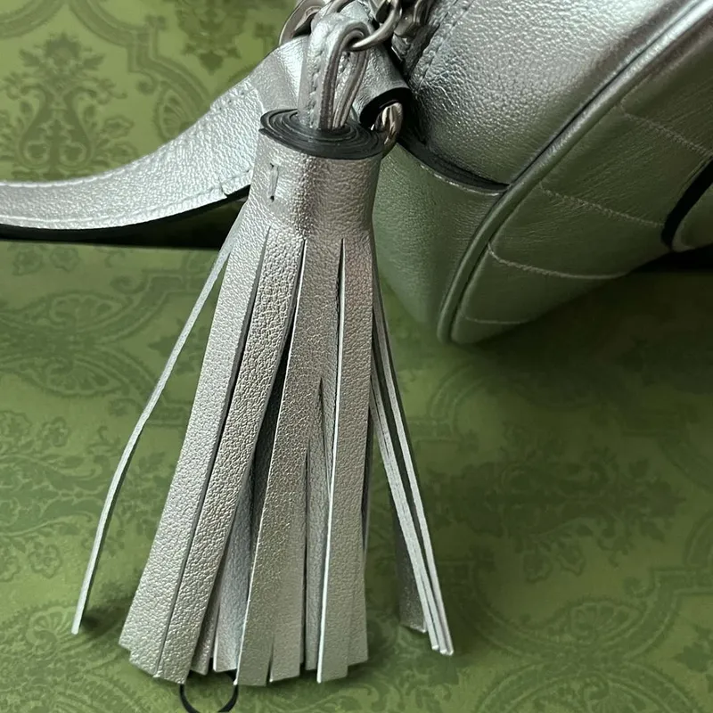 Gucci 742360 Gucci Blondie Small Shoulder Bag Silver