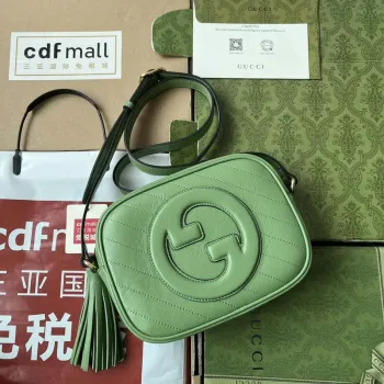 Gucci 742360 Gucci Blondie Small Shoulder Bag Green