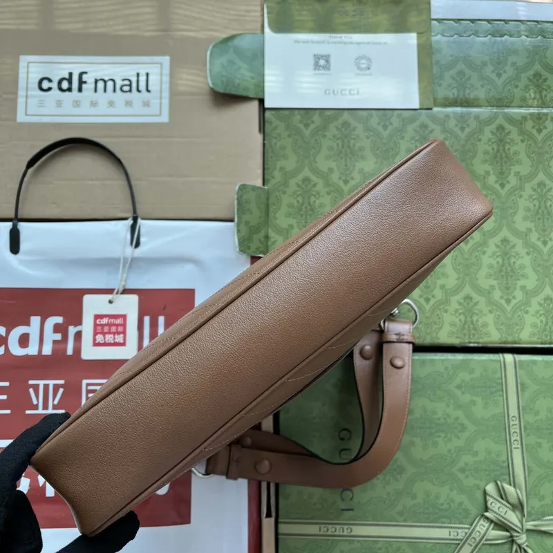 Gucci 751518 GG Blondie Small Tote Bag in Brown leather