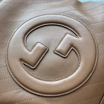 Gucci 751518 GG Blondie Small Tote Bag in Brown leather