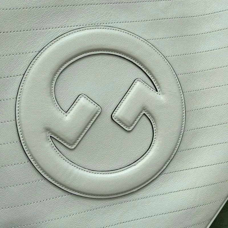 Gucci 751516 Blondie Medium Tote bag in White leather