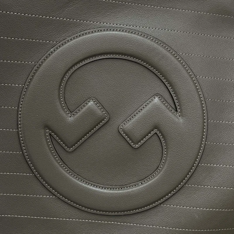 Gucci 751516 Blondie Medium Tote bag in Drak Green leather