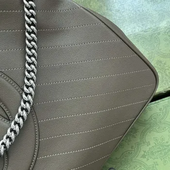 Gucci 751516 Blondie Medium Tote bag in Drak Green leather