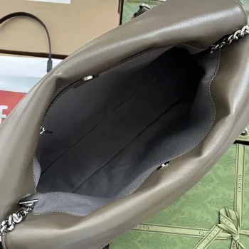 Gucci 751516 Blondie Medium Tote bag in Drak Green leather