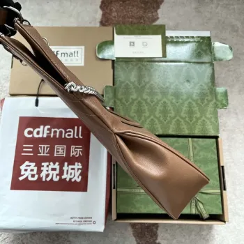 Gucci 751516 Blondie Medium Tote bag in Brown leather