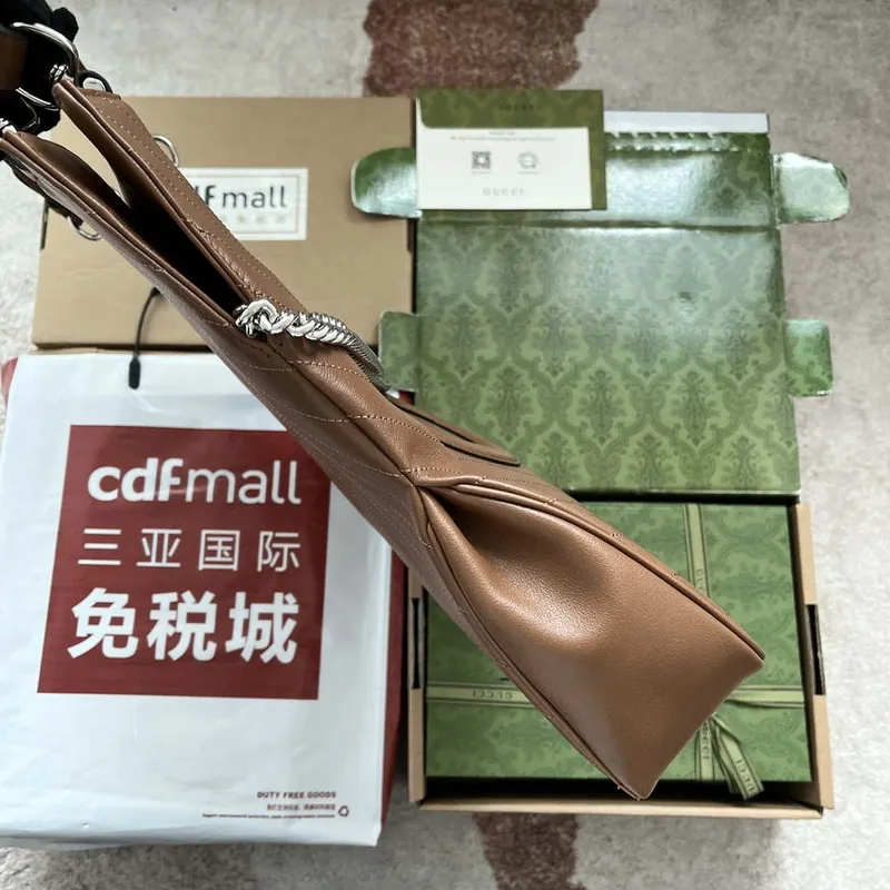 Gucci 751516 Blondie Medium Tote bag in Brown leather