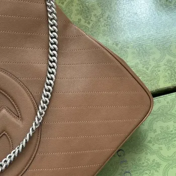 Gucci 751516 Blondie Medium Tote bag in Brown leather