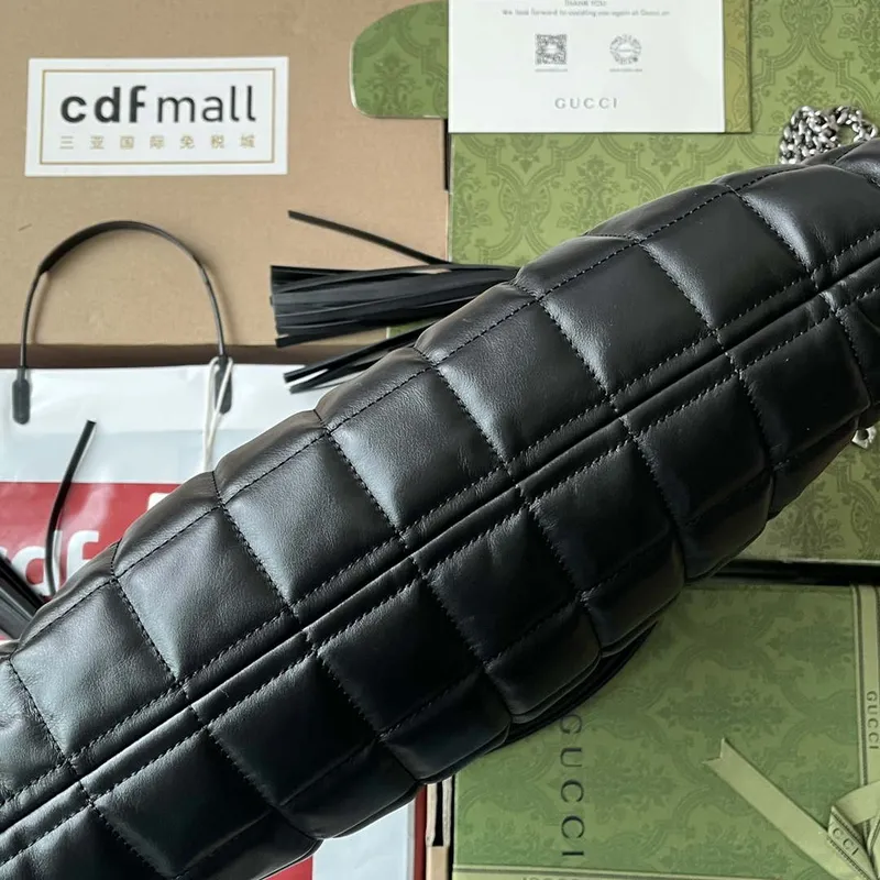 Gucci 746210 Gucci Deco medium tote bag in black leather