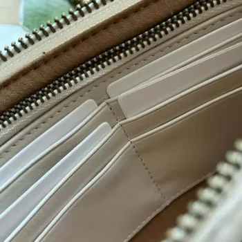 Gucci 443447 GG Marmmont wallet with chain White leather