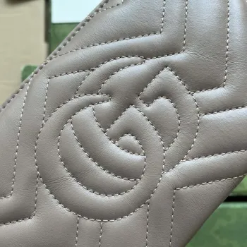 Gucci 443447 GG Marmmont wallet with chain Pink leather