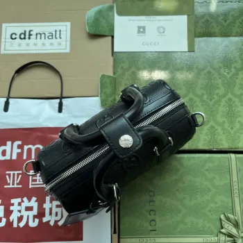 Gucci 725292 Jumbo GG Mini Embossed Bag Black