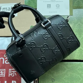 Gucci 725292 Jumbo GG Mini Embossed Bag Black