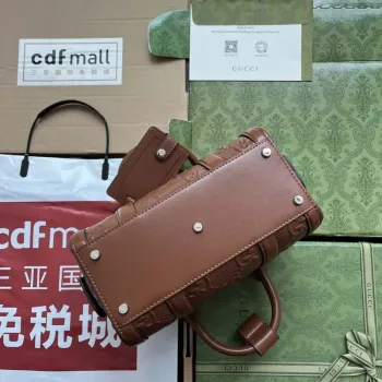 Gucci 725292 Jumbo GG Mini Embossed Bag Brown