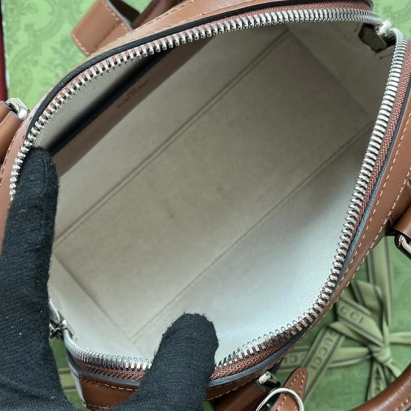 Gucci 725292 Jumbo GG Mini Embossed Bag Brown