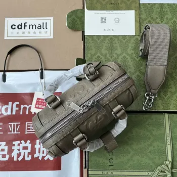 Gucci 725292 Jumbo GG Mini Duffle Bag Gray