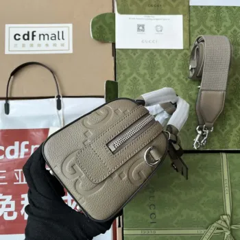 Gucci 725292 Jumbo GG Mini Duffle Bag Gray