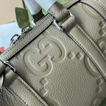 Gucci 725292 Jumbo GG Mini Duffle Bag Gray