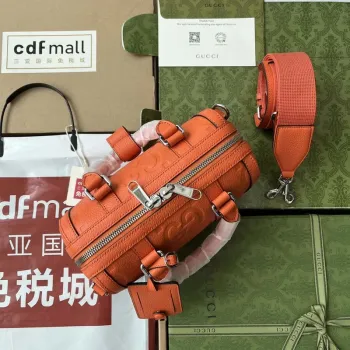 Gucci 725292 Jumbo GG Mini Duffle Bag Orange