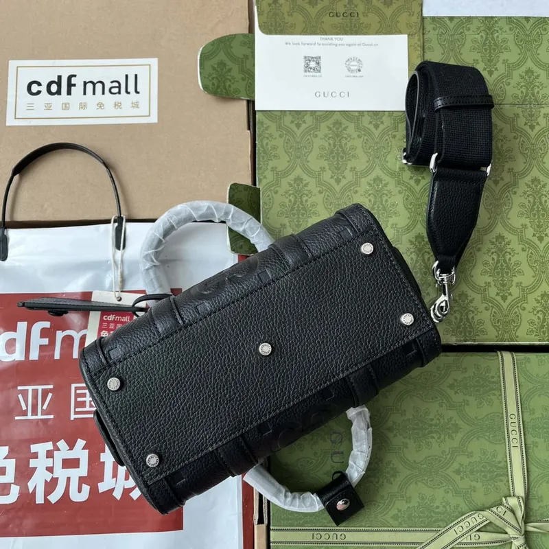 Gucci 725292 Jumbo GG Mini Duffle Bag Black