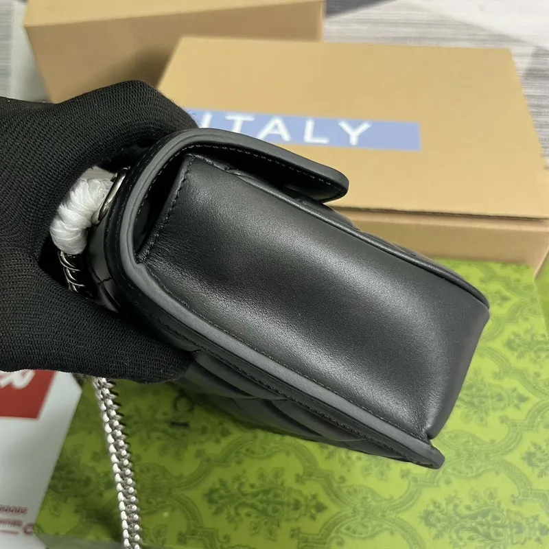 Gucci  741457 Gucci Deco Mini Shoulder Bag Black