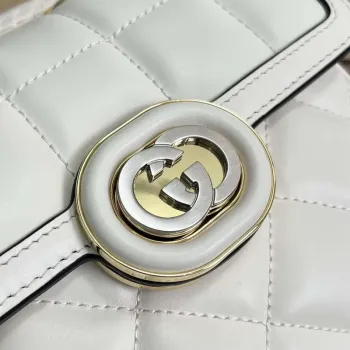 Gucci  741457 Gucci Deco Mini Shoulder Bag White