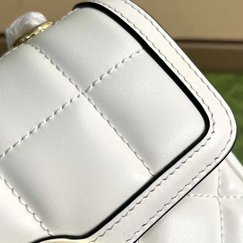 Gucci  741457 Gucci Deco Mini Shoulder Bag White