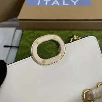 Gucci  741457 Gucci Deco Mini Shoulder Bag White