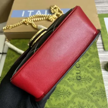 Gucci  741457 Gucci Deco Mini Shoulder Bag Red&white