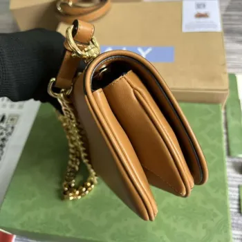 Gucci 724645 Gucci Blondie Mini Shoulder Bag Brown