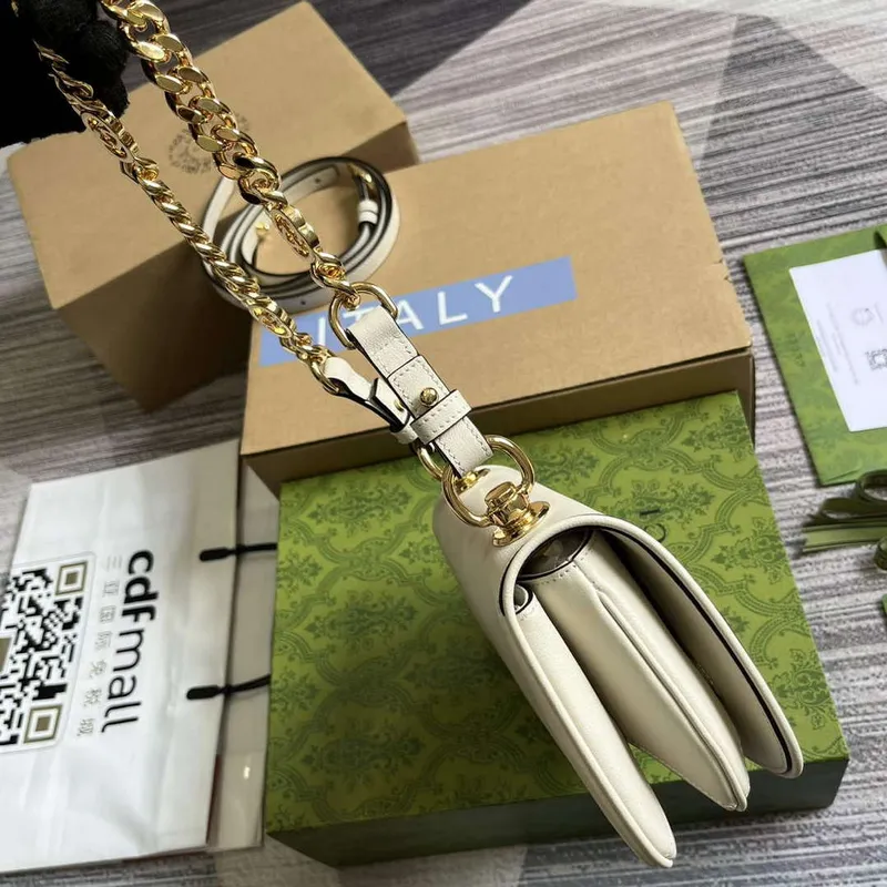 Gucci 724645 Gucci Blondie Mini Shoulder Bag White