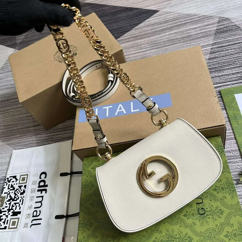 Gucci 724645 Gucci Blondie Mini Shoulder Bag White