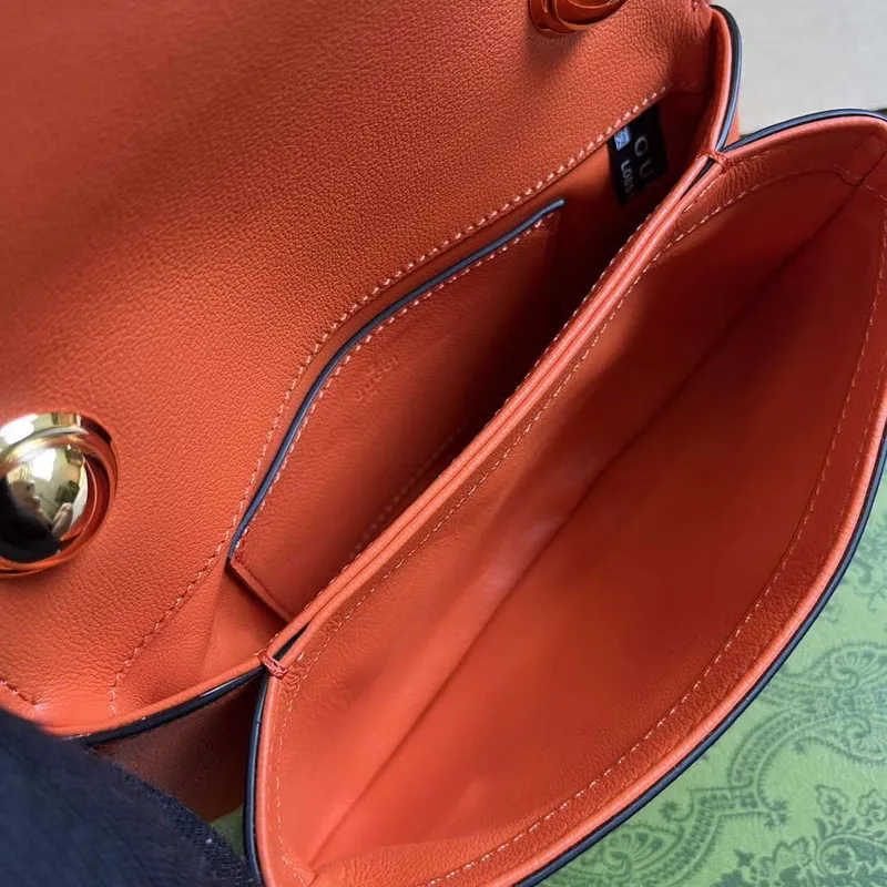 Gucci 724645 Gucci Blondie Mini Shoulder Bag Orange