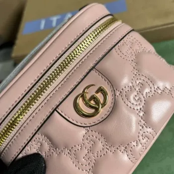 Gucci 723770 GG Matelassé Top Handle Mini Bag Light Pink