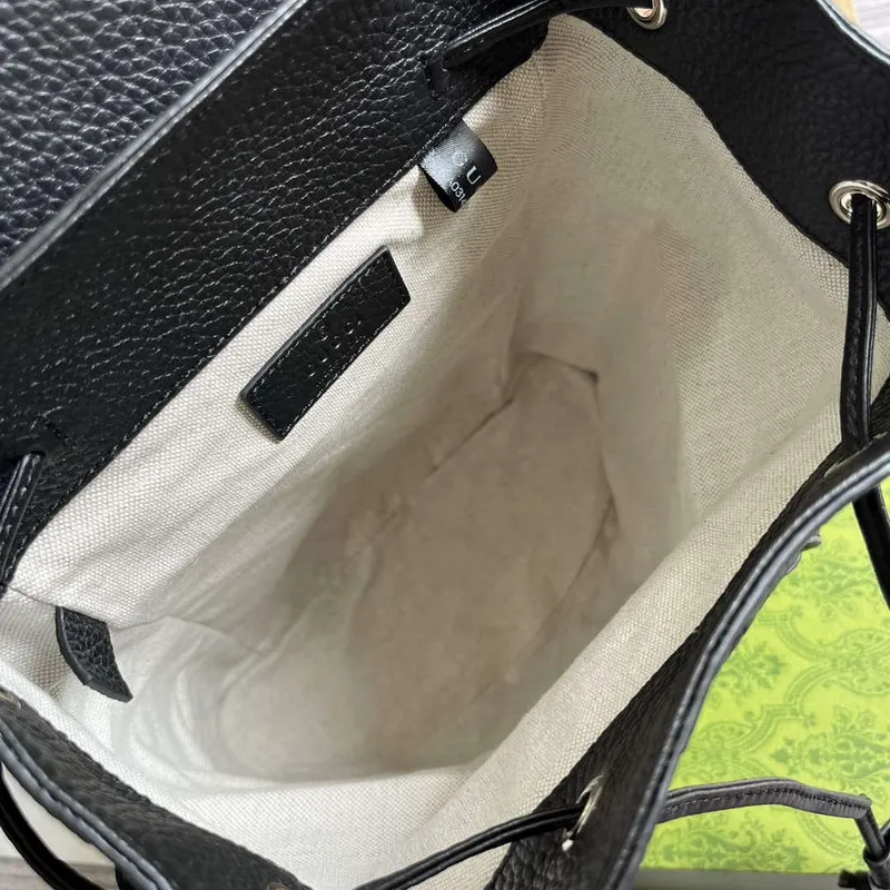 Gucci 739503 Jumbo GG Small Backpack Black