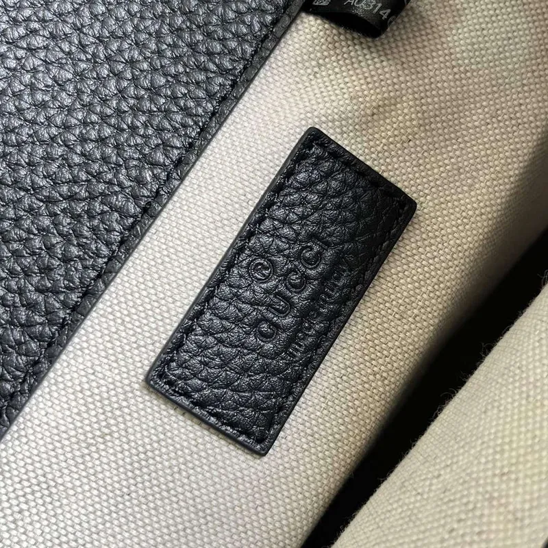 Gucci 739503 Jumbo GG Small Backpack Black