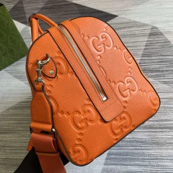 Gucci 725282 Jumbo GG Small Duffle Bag Orange