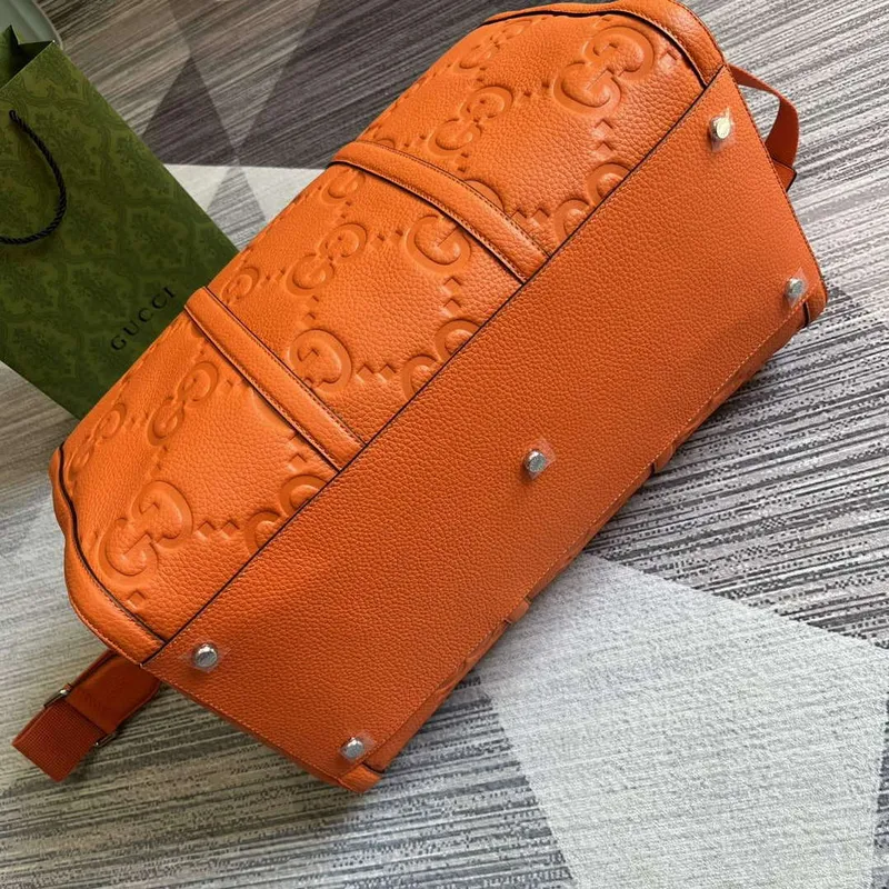 Gucci 725282 Jumbo GG Small Duffle Bag Orange