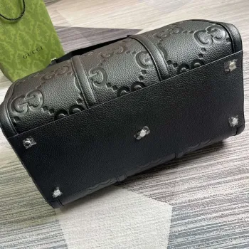 Gucci 725282 Jumbo GG Small Duffle Bag Black