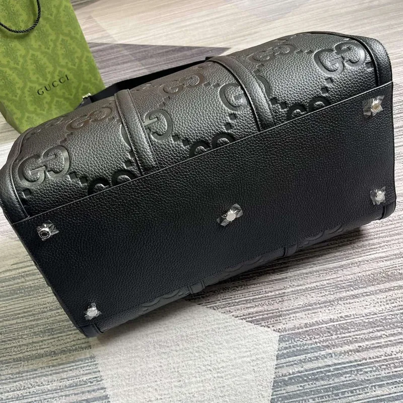 Gucci 725282 Jumbo GG Small Duffle Bag Black