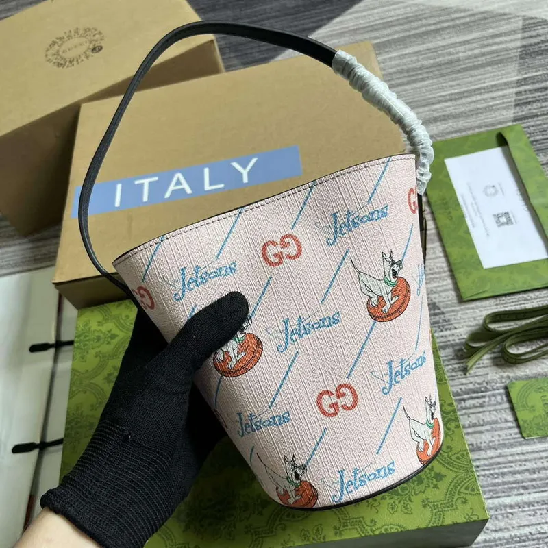 Gucci 752356 Children’s Printed Bucket Bag Pink