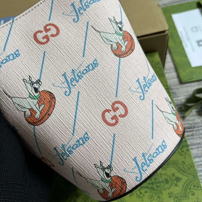 Gucci 752356 Children’s Printed Bucket Bag Pink